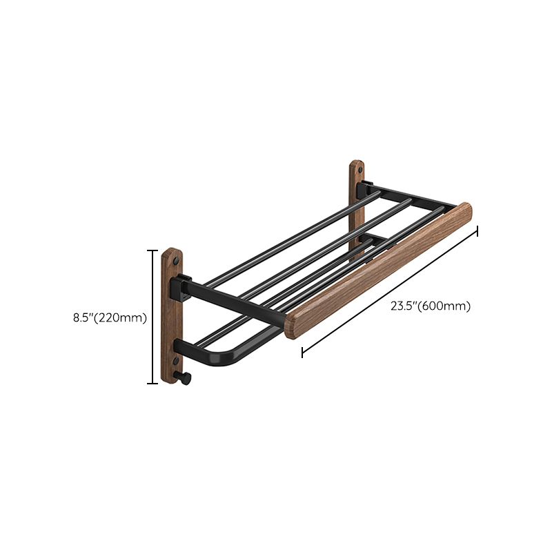 Metal and wood bathroom accessories as a single piece or as a set without drilling