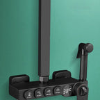 Modern adjustable water flow shower faucet shower hose shower system on the wall
