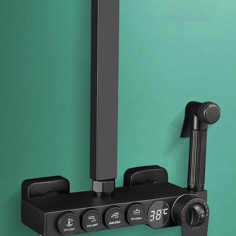 Modern adjustable water flow shower faucet shower hose shower system on the wall
