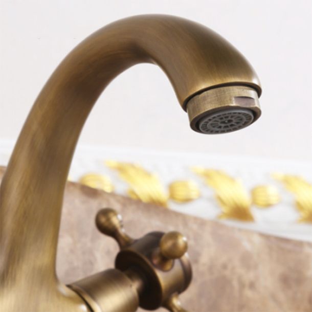 Button Handle Widespread Bathroom Faucet Industrial Sink Faucet