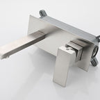 Contemporary style fittings with lever handles Wall-mounted fittings for the bathroom