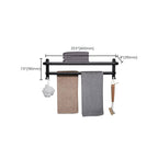 Modern Aluminum Bathroom Accessory Set Matte Black Bathroom Shelf/Towel Holder/Paper Holder