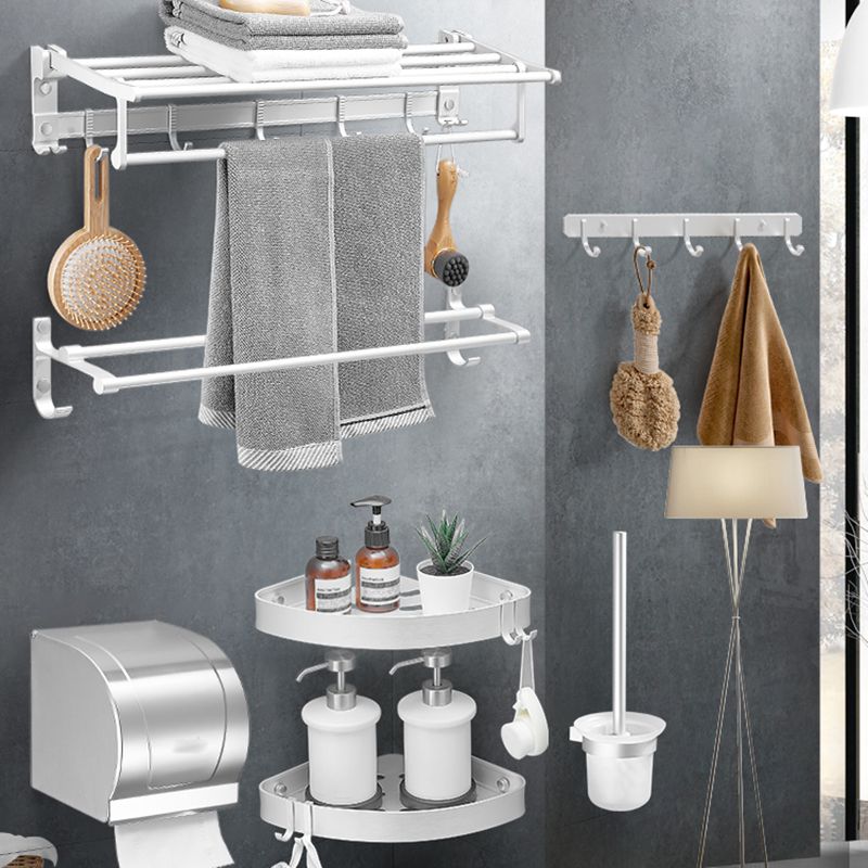 Modern Bathroom Accessories Hardware Set White Metal Bathroom Accessories Kit