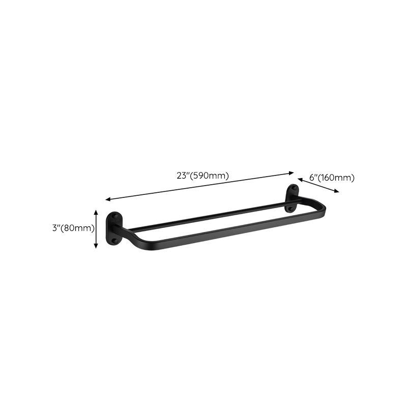 Modern Bathroom Accessory Set Bath Shelf Towel Holder Matte Black Bath Hardware Set