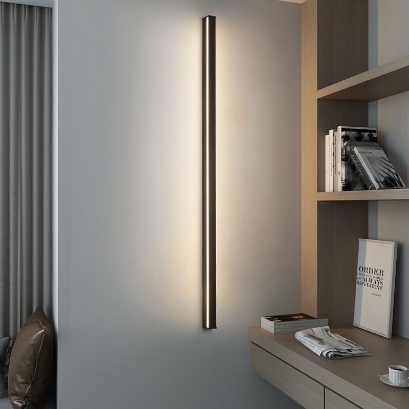 Minimalistic linear wall light LED atmospheric lighting