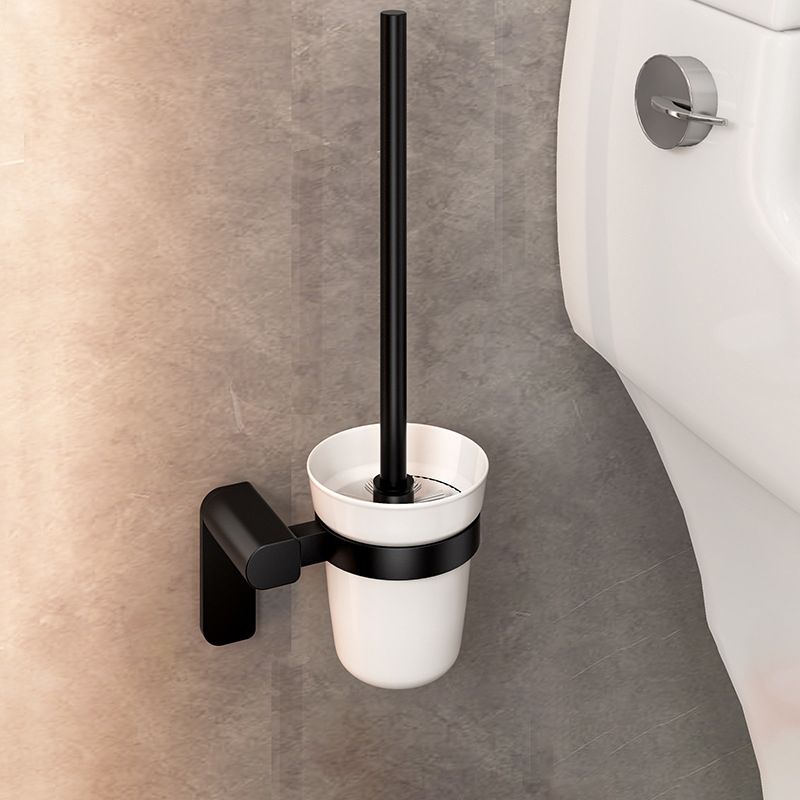 Modern Bathroom Set with Bath Shelf/Towel Holder & Paper Holder Black Bathroom Hardware