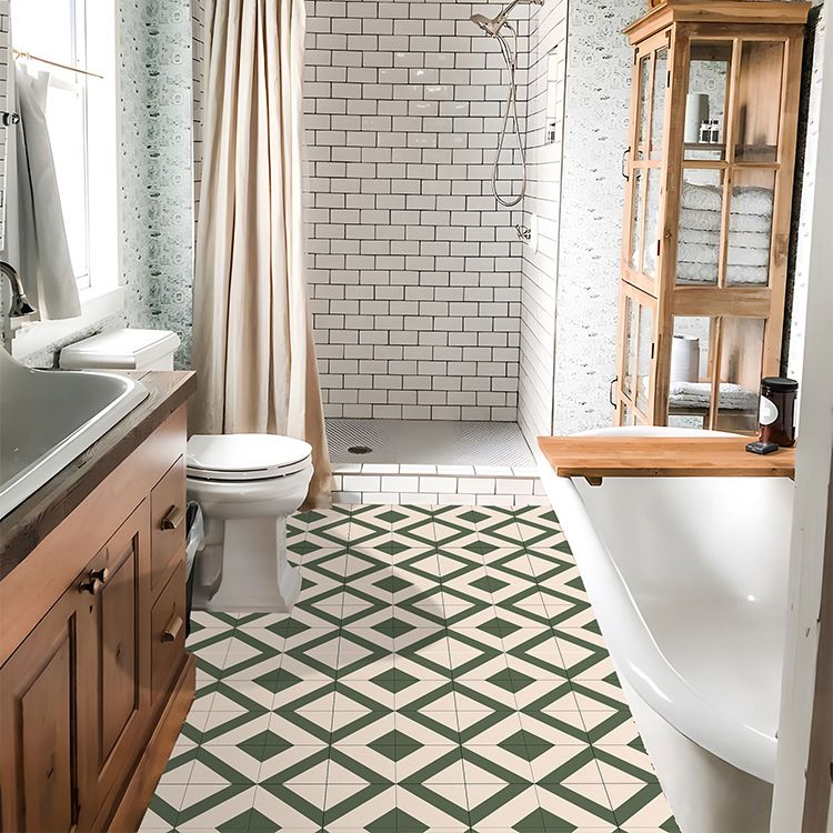 PVC Peel and Stick Wall Tile Square Single Tile Wallpaper with Slip Resistance