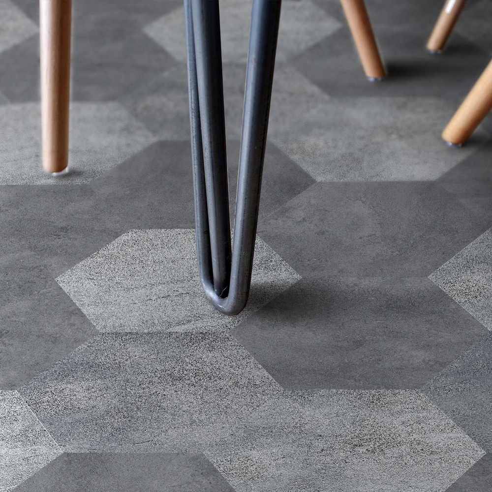 Peel and Stick Vinyl Floor Dark Matte Vinyl Floors with Stone Look