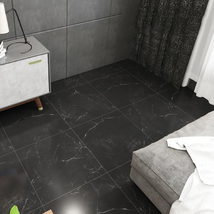 Peel and Stick Vinyl Floor Low Gloss PVC Flooring with Marble Look