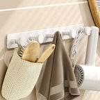 Modern style bathroom accessory set with bath shelf/towel holder/toilet brush in white