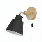 Wall Light With Wood Accent For Bedroom