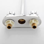 Modern Center Set Mixer Tap Chrome 2 Knob Handles Swivel Spout Basin Mixer Tap