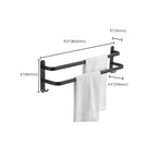 Modern black aluminum bathroom accessory set towel bar bathroom fittings