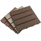 Wooden Floor Tile Solid Color Click Lock Non-Slip Outdoor Terrace