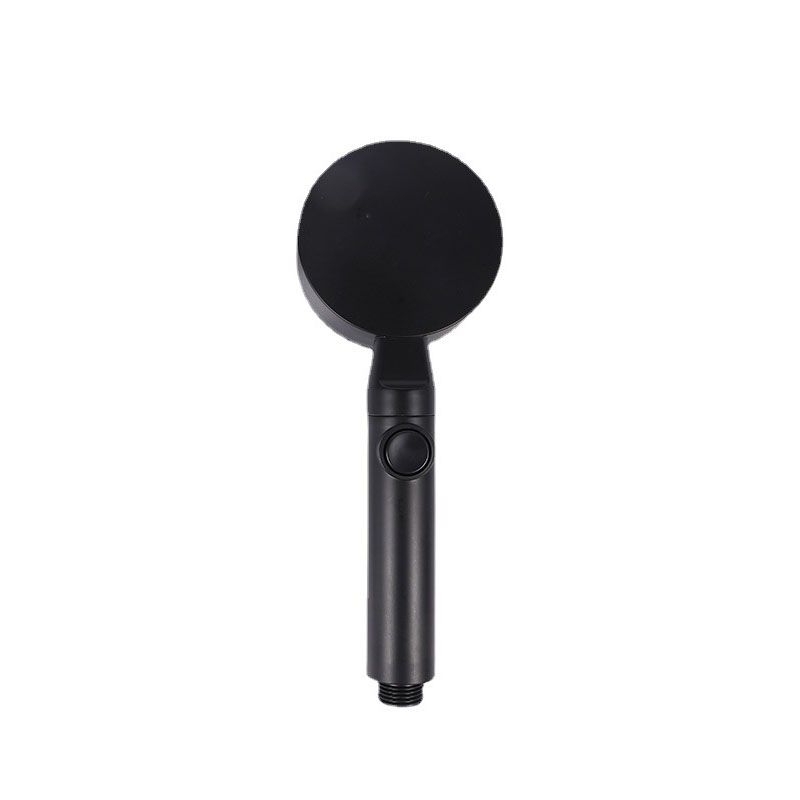 Metal Black Shower Head Self-Cleaning Standard Round Hand Shower