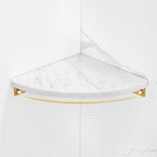 2-piece bathroom fitting set metal and marble bathroom shelf set