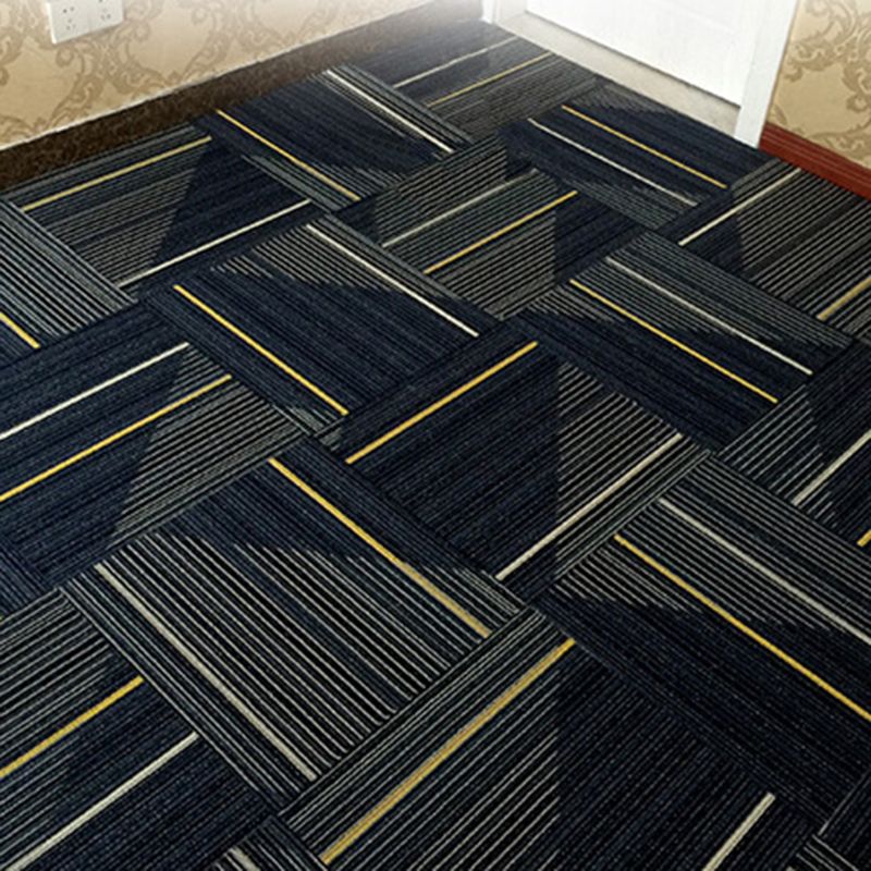 Dark Color Level Loop Carpet Tile Non-Slip Self-Adhesive Indoor Office Carpet Tiles