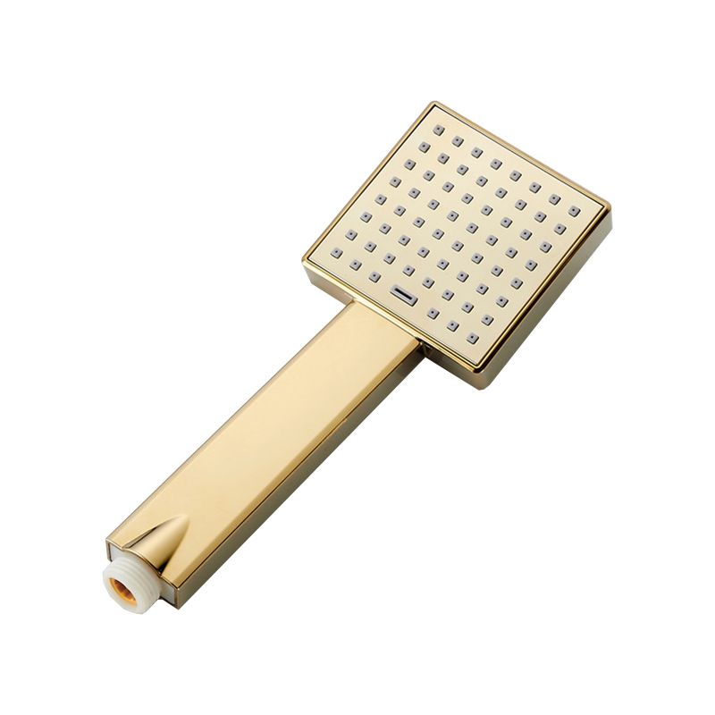Contemporary Shower Head Square Golden Bathroom Handheld Shower