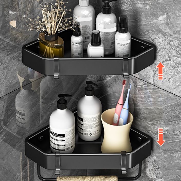 Modern Black-White Metal Bath Hardware Set Bath Shelf Bathroom Hardware Set