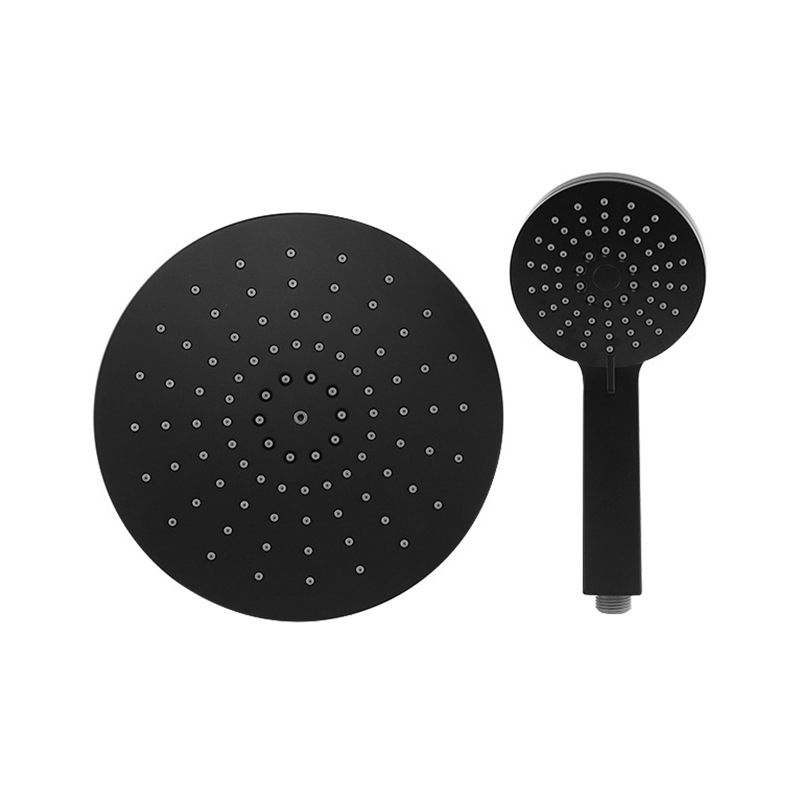 Contemporary Black Round Showerhead Combo Rain Shower Hand Shower