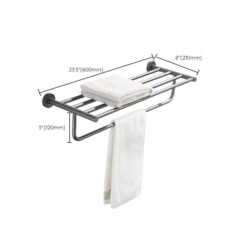 Traditional Gray Brass Bathroom Hardware Set Towel Bar Bathroom Hardware Set