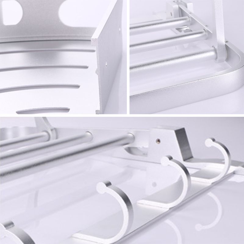 6-piece modern bathroom hardware set made of aluminum with towel holder/paper holder