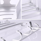 6-piece modern bathroom hardware set made of aluminum with towel holder/paper holder