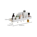 Contemporary Bathroom Accessory Set Metal Bath Shelf in White