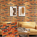 Industrial Wall Panel 3D Brick Wall Panels Waterproof Stickers Wall Tiles Set of 10