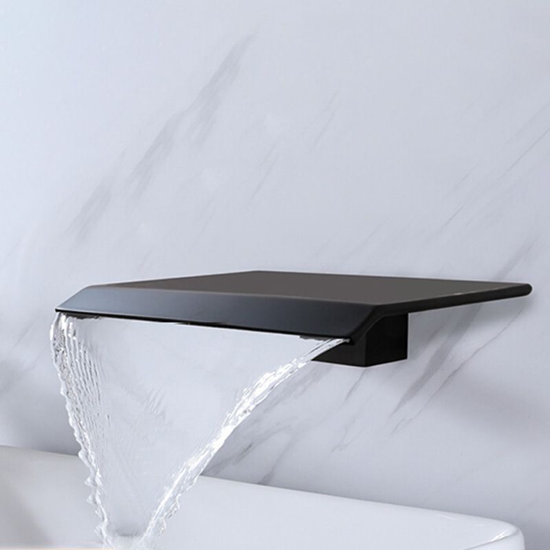 Modern Wall-Mounted Bathroom Faucet Low Arc Solid Brass Faucet