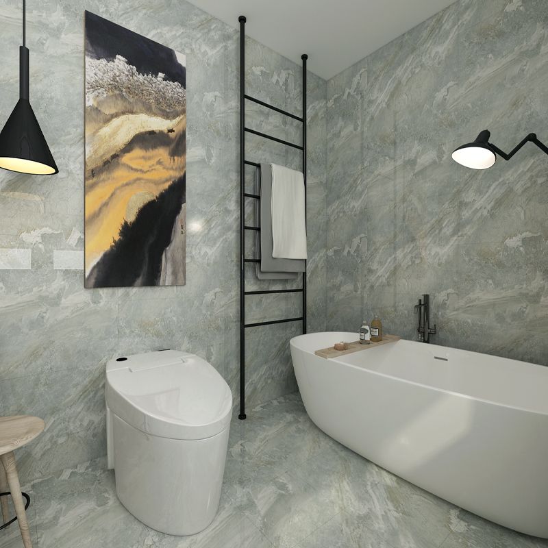 Modern Peel and Stick Splash Guard PVC Rectangular Wallpaper for the Shower