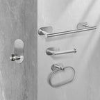 Stainless Steel Bath Set Modern Style Simple Bathroom Accessories Set