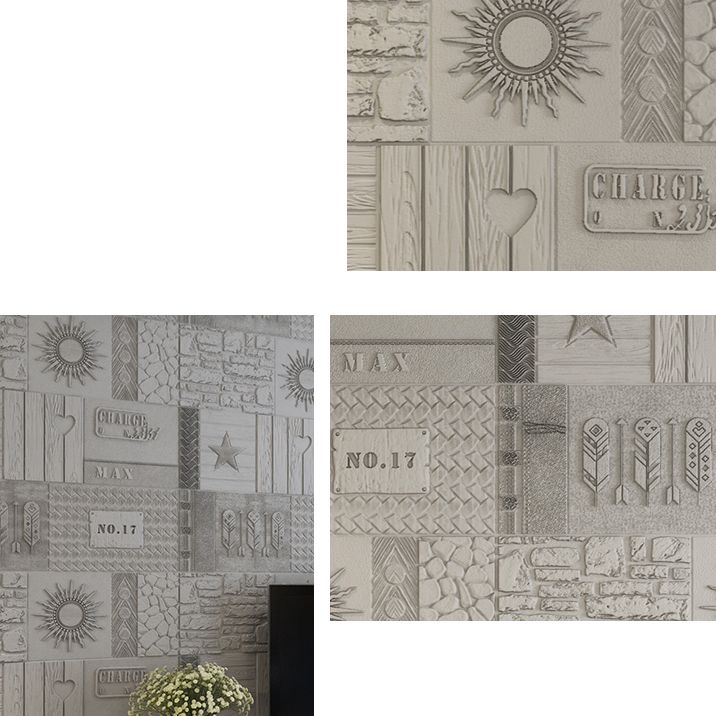 Peel and Stick Wall Ceiling 3D Embossed Wall Covering with Waterproof