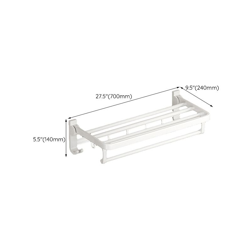 White Bathroom Accessory Set Contemporary Aluminum Bathroom Accessory Kit with Towel Holder