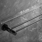 Metal and marble bathroom accessories as a single piece or as a set in black