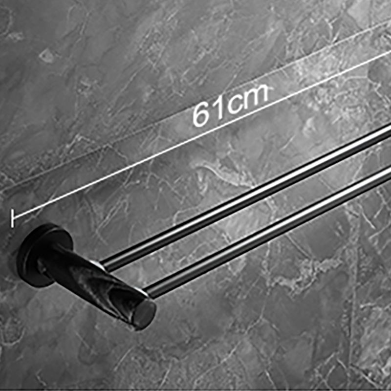 Metal and marble bathroom accessories as a single piece or as a set in black
