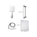 Contemporary Shower Head Combination Polished Stainless Steel Wall-Mounted Shower Head