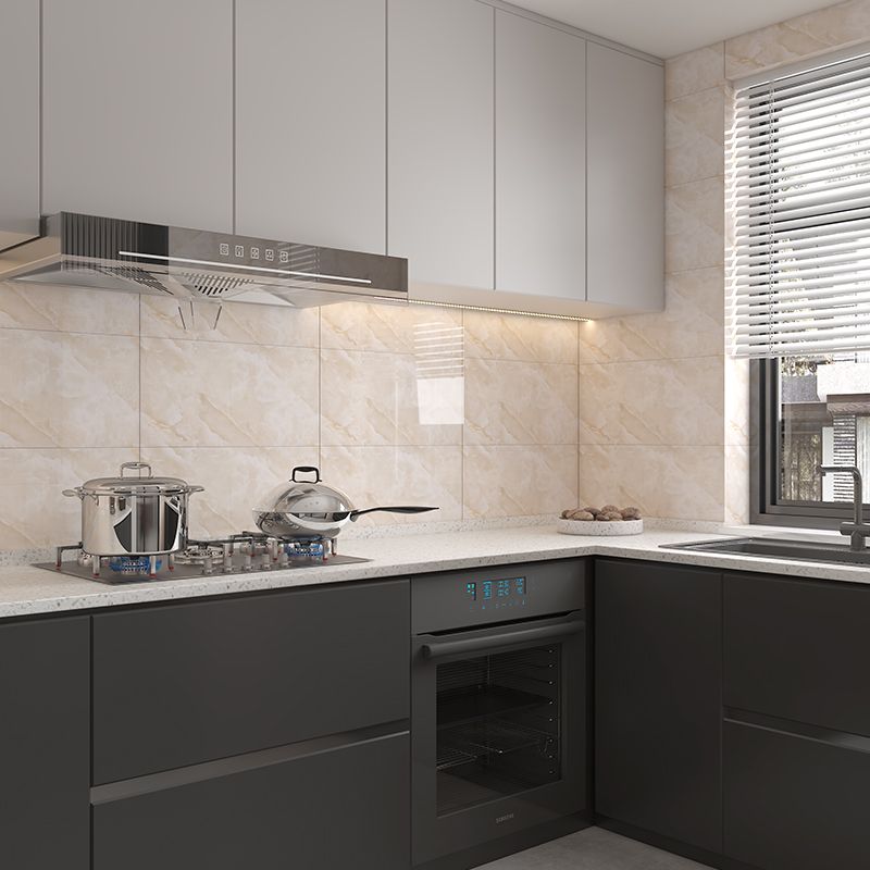 Plastic Peel-and-Stick Back Wall Tiles Waterproof Single_TILE Wallpaper