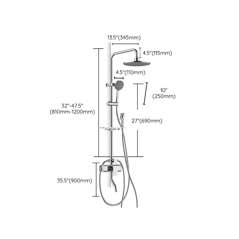 Modern balanced printed converter faucet shower head shower fitting on the wall
