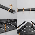 Contemporary black bathroom accessories as a single item or in a set