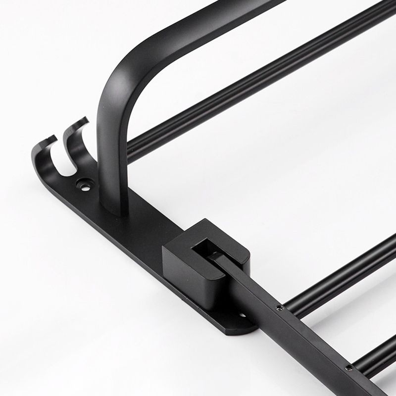 Contemporary 8-piece Bathroom Accessory Set Matte Black Bathroom Shelf/Paper Holder/Towel Hook