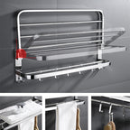 Silver/Black Bathroom Hardware Set Modern Bathroom Accessories Hardware Set
