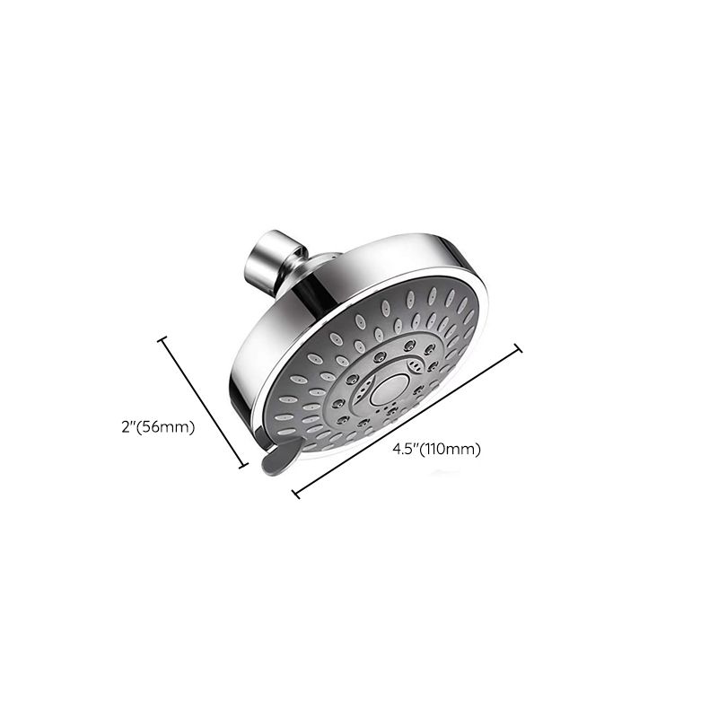 Modern Fixed Shower Head with Catalyst 4-Inch Silver Wall Mount Shower Head
