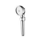 Super high pressure shower head 3 spray adjustable water flow round shower head