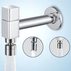 Industrial Wall Mounted Bathroom Faucet Handle Solid Brass Fitting