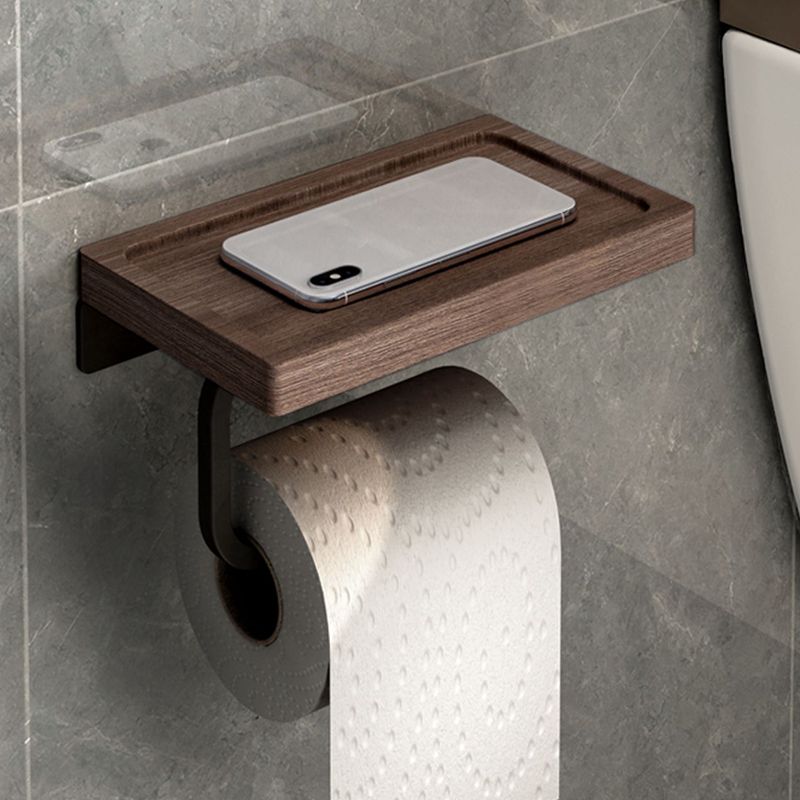 7-piece bathroom accessory set metal bath set with wood accents