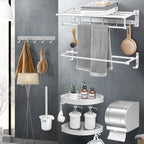Modern Bathroom Accessories Hardware Set White Metal Bathroom Accessories Kit