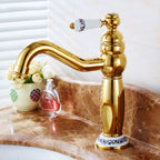 Glam Vessel Faucet Swivel Spout Lever Handle Sink Faucet