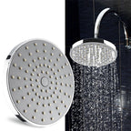 Round Fest Shower Head Silver Single Jet Wall Mounted Shower Head