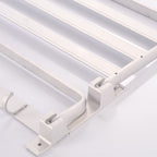 Modern 5-piece bathroom accessory set with triangular bath shelf